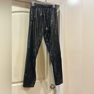 Men’s black vinyl leggings XL